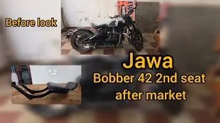 jawa bobber 42 back seat installation in Jammu