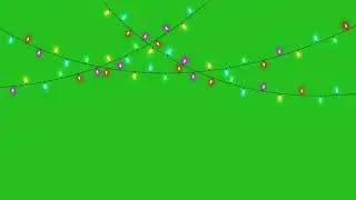 4K Christmas Lights Green Screen
