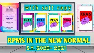 RPMS TEMPLATE IN THE NEW NORMAL || SY 2020- 2021 || RPMS COVER