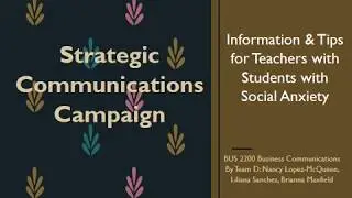 Communications Campaign Final Report Video