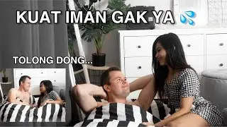 PRANK GODAIN SUAMI BULE PAS TIDUR 💦 REAKSINYA ..... 😳😘