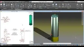 Tutorial of a 3D Vertical Pressure Vessel using AutoCAD 3D|Mechanical drawing