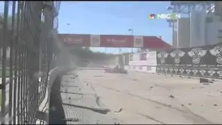 Dario Franchitti terrible crash IndyCar 2013