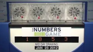 Midday Numbers Game Drawing: Monday, January 23, 2012