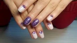 Дизайн ногтей гель-лак Shellac - Дизайн ногтей блестками (уроки дизайна ногтей)