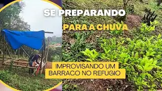 Montagem Do Acampamento Provisório e mostrando As Plantas