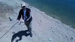 Fisherman Aki - caught a drone camera with spinning fishing #adventure #fishing #nature