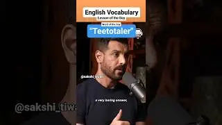 John Abraham is a teetotaler #johnabraham #bollywood #vocabulary #english