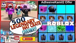 Roblox Mining Simulator! AMAZING AdhersiveKamil2 & 500 LEGENDARY HAT CRATES GIVEAWAY! (SEE DESC)