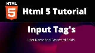 Input Tag in Html || Input text in Html 2022 || User Name & Password Fields in Html 2022 || Html 5 😍