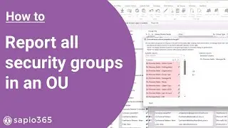 Report of all security groups for an OU