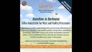 Sunshine in Darkness Online Roundtable for Meat and Poultry Processors