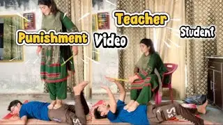 Strict teacher punishment 😩 Murga punish back trampling stomach sitting pinching 🤏 