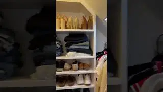 Closet makeover, before and after! #diy #homerenovation #closetorganizer #bedroomdecor #woodworking