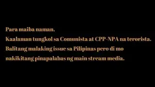 Evils of Communism (NPA)/ SMNI Special Report documentary