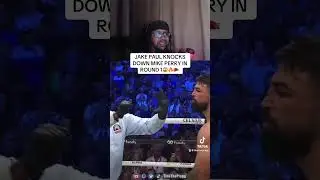 Jake Paul knocks down Perry in RND1 #boxing #jakepaul #jakepaulboxing #foryou #fyp #trending #viral