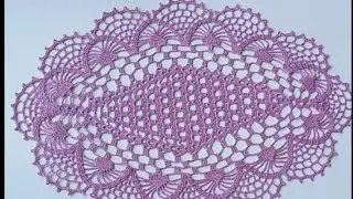 Овальная Салфетка крючком. первая часть.  