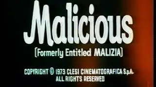 Opening to Malicious 1985 VHS [True HQ]