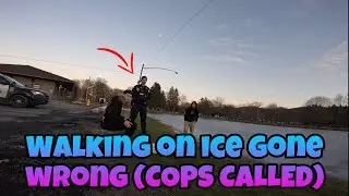 Walking on ice gone wrong!!(COPS CALLED)