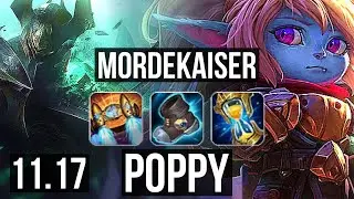 MORDEKAISER vs POPPY (JUNGLE) (DEFEAT) | 6 solo kills, 900+ games, Dominating | EUW Master | v11.17