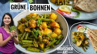 Grüne Bohnen & Kartoffel Subji - Alltagsrezept - Indisches Rezept für Anfänger - Aloo Beans - Vegan