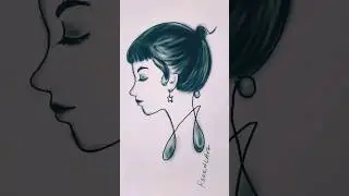 Drawing A Girl Easy || 