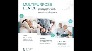 ESSY Premium Shoulder Back and Full Body Massage with Heat Infra Red Massager, for Women and Men.