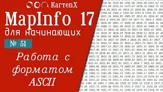 MapInfo 17 - № 51. Работа с форматом ASCII.