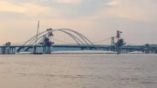 Interstate 74 Bridge Demolition in Bettendorf, Iowa (with SLOW MO FOOTAGE)