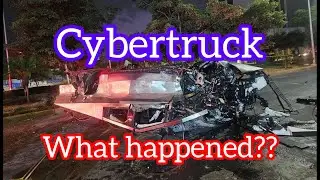 Cybertruck Foundation Series with Full Self Driving got into a major accident in Mexico