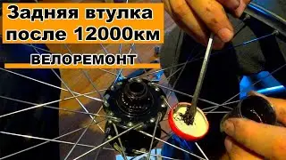 Втулка заднего колеса велосипеда спустя 12000 км. Велоремонт. Задняя втулка скоростного велосипеда.
