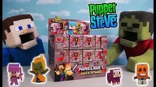 Minecraft Mini Figures Redstone Blind Box Series 11 Mattel Case Toys Unboxing! Puppet Steve