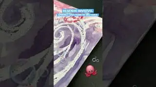 Aprenda no meu canal como fazer DESENHOS INVISÍVEIS como este do polvo! #arte #desenhoinvisivel