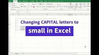 How to change Capital letter to Small letter in MS Excel (Lower Case/Upper Case) #shortvideo #excel