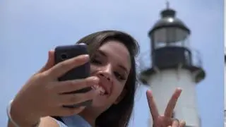 Teen Girl Selfie With Lighthouse