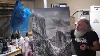 Stretched Canvas of El Capitan and Half Dome in Yosemite Park