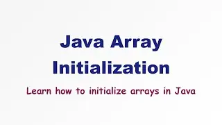 Initialization of Array in Java