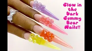 Glow in the Dark Gummy Bear Nails