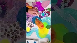 How dots can improve your painting * Abstract Acrylic Painting #arts #satisfying