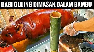 PEMBUATAN BABI GULING DALAM BAMBU DI BALI