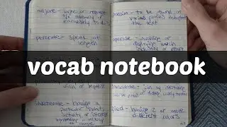 updating my new vocab notebook
