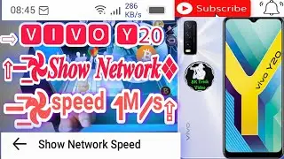 ViVo Y20 Network Speed Show settings