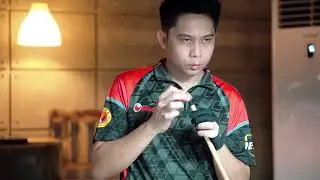 Fredy Prasetyo playing billiard @redballtamanpalem