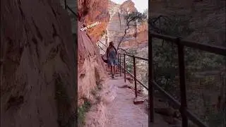 This is how you get to the BEST VIEW at Zion National Park! #Shorts #NationalPark #utah￼