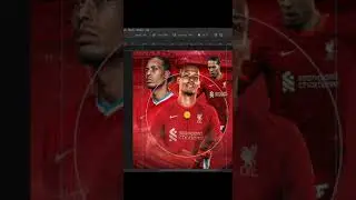 Designing a Sports Flyer in Photoshop: Virgil Van Dijk Edition  #graphicdesign #photoshop #vandijk