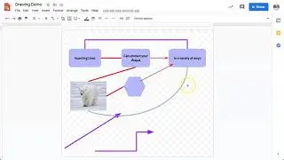 Drawings: Insert Lines, Arrows and Connections w/ Line Tool