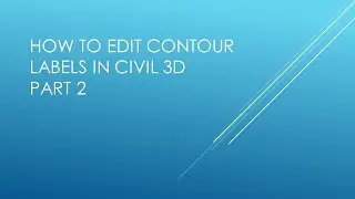 Autocad Civil 3D  Create contours / Edit contours surface part 1