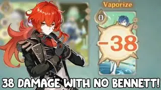 Diluc 38 Burst Damage with no Bennett! Genshin Impact TCG