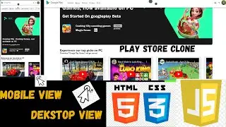 Responsive 📱💻Google Play Store Clone  | using  HTML CSS JavaScript  #playstore #codingtutorial