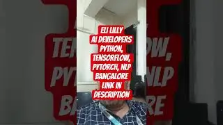 Eli Lilly AI Developer Role 2025 | Python, TensorFlow, NLP Jobs | Bangalore
